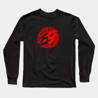 Vagabond Logo Tee - Red Print Vaga Logo TShirt Long Sleeve T-Shirt